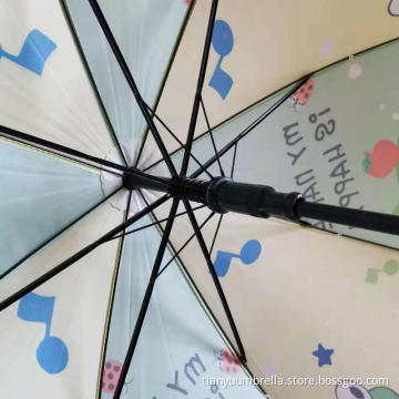 77.5CM Long Umbrella With A Child Frog Pattern